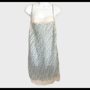 🆕VS Sheer Ditsy Floral Mesh Lace Trim Slip Dress